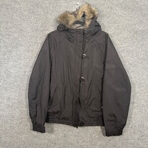 Columbia Jacket Womens XL Black Faux Fur Hood Waterproof Insulated Gorpcore